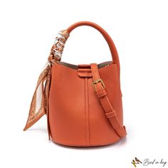 Bird in Bag - Senior sense bag female summer new texture crossbody bag large capacity super hot handheld bucket bag Orange Crossbody Bucket Bag, Spring Shopping Bucket Bag With Top Carry Handle, Orange Bucket Bag With Detachable Handle, Chic Orange Bucket Bag For Travel, Chic Orange Bucket Bag For Everyday Use, Chic Orange Rectangular Bucket Bag, Orange Bucket Bag For Everyday Use, Spring Trendy Large Capacity Bucket Bag, Summer Trendy Bucket Bag With Top Carry Handle