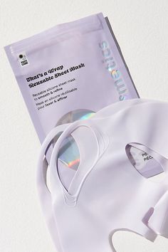 Get the most out of your skincare with this reusable silicone sheet mask. This comfortable, stretchy sheet mask can turn any serum or cream into a mask treatment by pressing skincare into your skin to maximize absorption. | That's A Wrap Reusable Sheet Mask by Glossmetics in Purple at Anthropologie Skincare Mask, Face Mask Packaging Design, Mask Pack, Face Mask Sheet Aesthetic, Facial Mask Sheets, Sheetmask Skincare, Glam Up Sheet Mask Set, Facial Massage Techniques, Hydrating Sheet Mask