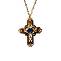 Vintage Avon Celtic￼ Cross Necklace Colorful Enamel Religious Chain Statement | eBay Enamel Chain Necklace For Gift, Multicolor Enamel Pendant Necklaces, Multicolor Enamel Pendant Necklace, Enamel Chain Jewelry As Gift, Enamel Chain Jewelry As A Gift, Enamel Chain Jewelry For Gifts, Multicolor Enamel Jewelry With Large Pendant, Celtic Cross Necklace, Antique Jewelry Necklace