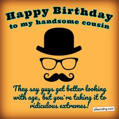 a happy birthday card with a mustache and glasses for someone to wish him a happy birthday