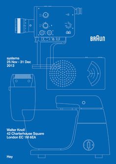 a blueprint drawing of an electronic device with the words braun on it and instructions to use