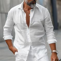 Men's Summer Outfit, Hawaiian Pattern, Shirt Linen, Fashion Comfortable, Comfortable Tops, Beach Shirts, Beach Wears, Casual Streetwear, Beach Wear