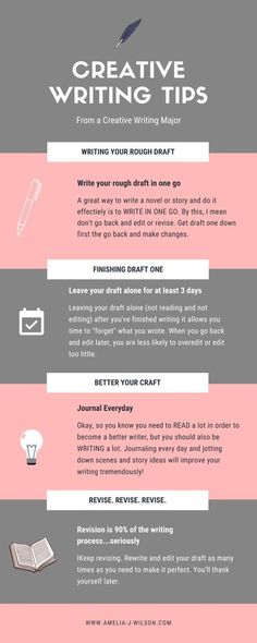 an info sheet with some writing tips on it