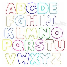 the letters and numbers are colored in different colors