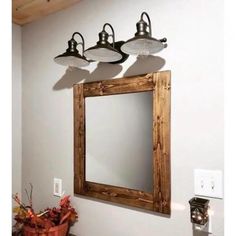 Lulight - Etsy Mason Jar Shelf, Mirror Entryway, Walnut Mirror