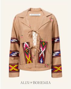 Statement Jackets, Alix Of Bohemia, Blanket Jacket, Creative Clothing, Boyfriend Jacket, Wool Blankets, Statement Jacket, Western Jacket, Tan Jacket