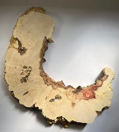 a piece of wood that has been cut in half