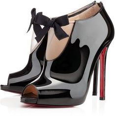 Black/Tie (Christian Louboutin) Black And White Heels, Christian Louboutin Outlet, Christian Louboutin Boots, Boots Tall, Boots Platform, Christian Louboutin Heels, Eve Outfit, Boots Mens