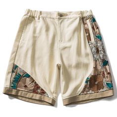 Our Harajuku Style Embroidered Floral Patchwork Cargo Shorts are made with high quality cargo pants material and lined with perfect stitching and embroidery work. These premium shorts are embroidered with detailed floral print that run along the side of the shorts and on the back pocket. These shorts showcase a new type of style that is minimalist yet leave a huge impact on the outfit with it's beautifully styled embroidery and perfect stitching. We use only th Estilo Harajuku, Cozy Sweatpants, Cotton Cargo Pants, Patchwork Shorts, Streetwear Mode, Streetwear Shorts, Floral Patchwork, Mode Boho, Retro Shorts