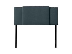 Blue adjustable headboard with linen upholstery, tufted design, and wooden legs. Workspace Desk, Patio Storage, Mattress Box Springs, Cabinet Accessories, Patio Bar Set, Replacement Cushions, Patio Sectional, Accent Arm Chairs, Panel Headboard