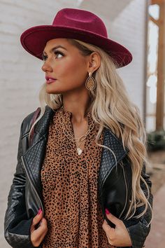 Make a bold statement with our beautiful 'Every Night Is A New Adventure Earrings' featuring gold studs with dangling cheetah print teardrop hoops set inside a gold teardrop hoop! Chic Leopard Print Jewelry, Distressed Shorts, Model Fits, Cheetah Print, New Adventures, Women Clothing Boutique, Cozy Sweaters, Online Womens Clothing, Hat Fashion