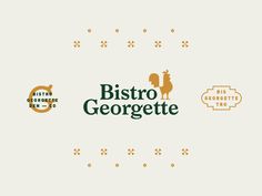 the logo for bistro georgeette, which has been designed by an artist and his company