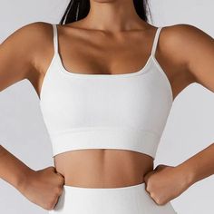 B|Fit FLOW Sports Bra - Pearl White Yoga Sports Bra With Built-in Padding, White Stretch Sports Bra With Built-in Padding, Solid Sports Bra With Built-in Padding And Medium Support, White Sports Bra With Built-in Padding And Medium Support, Technical Sports Bra With Built-in Padding And High Stretch, Gym Wardrobe, Concert Hairstyles, Hairstyles Long, Scooped Neckline