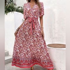 Super Cute Soft Light Summer Maxie Dress. Lulus Maxi Dress, Tie Dye Maxi Dresses, Red Dress Maxi, Beach Maxi Dress, Blue And White Dress, Flowy Maxi Dress, Maxi Dress Formal, Gowns With Sleeves, Light Summer