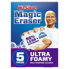 mr clean magic eraser ultra foam refilling wipes, 5 count each