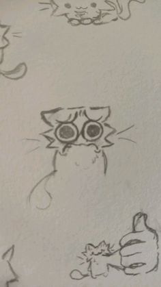 Small Sketches Doodles, Funny Drawing Ideas, Pen Drawing Simple, Car Doodles, Cat Drawing Ideas, Lil Doodles, Silly Doodles, Note Doodles, Cute Easy Doodles