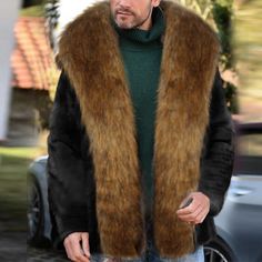 Season:Winter,Fall; Fabric:Faux Fur; Sleeve Length:Long Sleeve; Gender:Men's; Style:Streetwear,Fashion,Comfort; Occasion:Outdoor,Going out,Vacation,Daily Wear; Outerwear Length:Regular; Function:Warm; Pattern:Color Block; Neckline:Lapel; Outerwear Type:Winter Coat,Winter Jacket,Faux Fur Coat; Listing Date:10/25/2023; Bust:; Length:; Shoulder Width:; Sleeve: Color Block Fashion, Colour Blocking Fashion, Plush Coat, Fur Leather Jacket, Streetwear Mode, Mens Winter Coat, Winter Color, Coat Winter, Warm Autumn