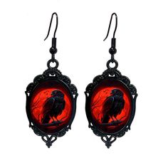 PRICES MAY VARY. Halloween Earrings:our Gothic Crow Earrings, the perfect accessory to showcase your unique style. These earrings feature a stunning and edgy design inspired by gothic elements, making them stand out from the crowd,They also make a great gift for anyone with an interest in vampire culture or a love for all things gothic. Don't miss out on adding these striking earrings to your . Gothic Crow Earrings: Crafted from high-quality alloy material, these earrings are built to last and w Vampire Culture, Crow Earrings, Vampire Earrings, Dark Earrings, Goth Victorian, Earrings Goth, Gothic Elements, Earrings Punk, Witch Necklace