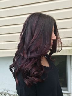 Puffs Hairstyles, Blackberry Hair Colour, Burgandy Hair, Hair Color Mahogany, Mahogany Hair, Hair Color Plum, Maroon Hair, Black Hair Balayage, Ash Hair Color