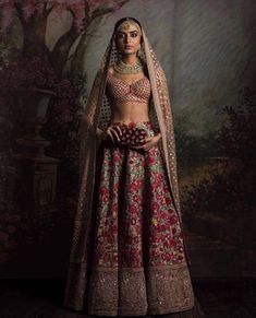 Red & Gold Raw Silk Floral Embroidered Wedding Lehenga with Marodi – Panache Haute Couture Luxury Lehenga With Resham Embroidery For Marriage, Luxury Banarasi Silk Lehenga With Resham Embroidery, Luxury Festive Raw Silk Lehenga, Luxury Multicolor Embroidery Wedding Blouse Piece, Luxury Gold Lehenga With Floral Embroidery, Sabyasachi Blouse, Bridal Sharara, Sabyasachi Bridal, Bridal Lehenga Online