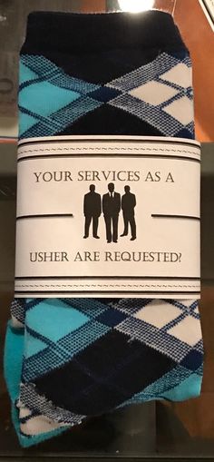 two men's socks with the words your services as a user are required