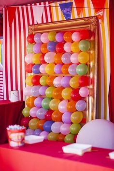 an image of balloons on the wall at a party