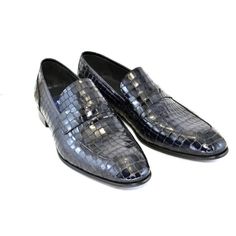 New Corrente Womens Crocodile Leather Loafer Dark Navy Shoes 41 Us 8 Designed: In Italy Business Crocodile Pattern Almond Toe Loafers, Blue Wingtip Moccasins For Business, Blue Moc Toe Dress Shoes For Formal Occasion, Blue Almond Toe Moccasins For Business, Business Blue Almond Toe Moccasins, Blue Moc Toe Leather Shoes For Business, Luxury Blue Leather Shoes For Business Casual, Blue Moc Toe Moccasins For Formal Occasions, Blue Moc Toe Leather Shoes For Formal Occasions