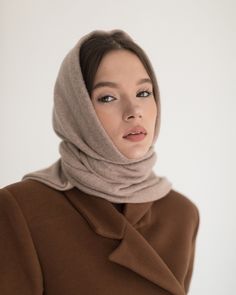 Wool head scarf for women has two layers of fabric, so it's warm and safe you from the cold winter wind.👌 This scarf looks elegant and fits perfect with a coat or a jacket. SIZE: One universal size fits all. length - 40 in. (100 cm) width - 15 in. (38 cm) SEND AS GIFT: ❤️ If you need gift box, congratulatory message and express shipping, you can choose it all during checkout the order in the cart. (You can type the words, what you want). EXPRESS SHIPPING: USA - FedEx shipping available within 2 Head Scarf Winter, Winter Scarf Styles, Winter Head Scarf, Winter Headscarf, Head Scarf Outfit, Winter Scarf Fashion, Winter Headwear, Popular Clothing Styles, Ladies Head Scarf