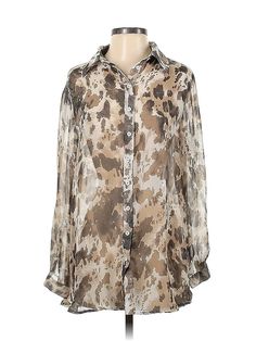 PrettyLittleThing Long Sleeve Blouse Size: 0 Tops - used. 100% POLYESTER, Animal Print | PrettyLittleThing Long Sleeve Blouse: Tan Animal Print Tops - Size 0 Animal Print Tops, Do Good, Second Hand Clothes, Clean Out, Print Tops, Thrift Store, Fun Things To Do, Fur Coat, Sleeve Blouse