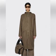 Questions? Leave A Comment Below! Brown Hooded Outerwear For Everyday, Beige Travel Outerwear For Fall, Khaki Long Sleeve Raincoat For Fall, Brown Long Coat Outerwear For Everyday, Casual Khaki Long Coat Raincoat, Casual Khaki Long Raincoat, Casual Long Khaki Raincoat, Everyday Taupe Long Sleeve Outerwear, Brown Long Coat For Everyday Wear