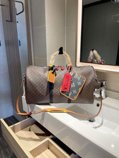 PRODUCT DETAILSIncludes Shipping bags. dustbag sleeper. care manual. booklet. tag. Keepall 45 Outfit, Lv Keepall, Designer Handbags Louis Vuitton, Keepall 45, Limited Edition Bag, Lv Bags, Louis Vuitton Keepall, Duffel Bags, Evening Clutch Bag