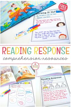 the reading response worksheet for children to learn how to read and use it