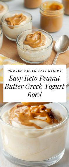 Image for Easy Keto Peanut Butter Greek Yogurt Bowl Keto Dessert With Greek Yogurt, Keto Yogurt Dessert, Keto Greek Yogurt Dessert, Greek Yogurt Dessert Healthy Easy, How To Make Greek Yogurt Taste Good, Yogurt Keto Recipes, Sugar Free Pudding And Greek Yogurt, Keto Yogurt Recipe, Keto Greek Yogurt Recipes Dessert