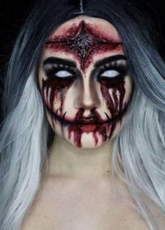 Haunted House Makeup, Scary Halloween Makeup Ideas, Scary Halloween Makeup, Make Up Diy, Halloween Make-up Looks, Creepy Makeup, Creepy Halloween Makeup, Scary Witch