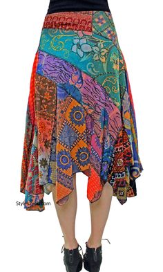 Patchwork Skirt | Sheri Hippy Bohemian Patchwork Skirt In Multi Colors ... Hippie Style Tiered Patchwork Skirt, Bohemian Flared Patchwork Skirt, Cotton Patchwork Mini Skirt, Fitted Patchwork Flared Skirt, Cotton Patchwork Asymmetrical Skirt, Bohemian Multicolor Asymmetrical Skirt, Hippie Patchwork Skirt For Spring, Cotton Hippie Mini Skirt, Hippie Patchwork Tiered Skirt