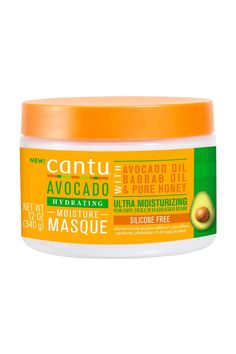 Cantu | Cantu Avocado Hydrating Hair Masque - 12 oz | | essence beauty Baobab Oil, Hair Masque, Pure Honey, Hydrate Hair, Deep Conditioning, Avocado Oil, Damaged Hair, Vitamin E, Shea Butter