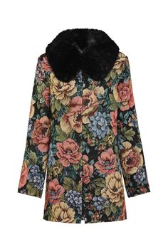 The Monarch Coat is a floral tapestry coat with a lush faux fur collar. Featuring bespoke floral artwork, structured shoulder seams, and a silhouette that reaches the hips. Style this coat with a black dress, stockings, and heels for an elegant evening look. The Monarch Coat is the sister style of the Monarch Cropped Jacket. Size & Fit– Standard fit– Model is 182cm / 5'11" tall, size 8 AU / 4 US and wearing size S– See size guide above for garment measurements Boucle Coat, Belted Cardigan, Floral Tapestry, Floral Artwork, Jacket Pattern, Faux Fur Collar, Cardigan Coat, Fur Collars, Green Jacket