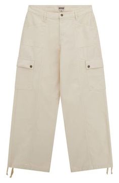 A roomy '90s silhouette defines baggy utility cargo pants made from nonstretch denim and packed with deep pockets. Zip fly with button closure Front patch pockets; cargo flap-patch pockets 100% cotton Machine wash, tumble dry Imported 90s Silhouette, Utility Cargo Pants, Denim Cargo Pants, Denim Cargo, Bottoms Pants, Cargo Pants, Womens Bottoms, Top Brands, Nordstrom