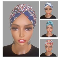 Our beautiful Pre-Tied Turbans, a fashionable and convenient accessory that combines style and ease. Made with a blend of polyester and cotton, this turban offers lightweight and breathable comfort, ensuring a comfortable wearing experience. The fabric is carefully selected to be fade-resistant, allowing the colors to remain vibrant and beautiful over time. These turbans feature beautiful patterns and clever combination of colors, adding charm and elegance to your overall look. It is designed fo Casual Beanie Turban, One Size Fits Most, Casual Beanie-style Turban, One Size, Knotted Headwrap One Size Fits Most, Casual Adjustable Turban, Casual One-size Turban For The Beach, Casual One-size Turban For Beach, Summer Headwrap Beanie One Size, Knotted Headwrap Headband, One Size Summer Beanie Headwrap