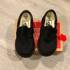 Brand New Black Classic Slip On Vans Black Sneakers For School In Spring, Black Spring Sneakers For School, Black School Sneakers For Spring, Black Non-slip Vans Sneakers, Slip On Vans, Vans Black, Stella Mccartney Elyse, On Sneakers, Vans Authentic Sneaker