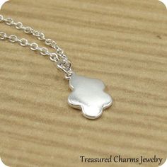 Cloud Necklace, Silver Cloud Charm on a Silver Cable Chain Hypoallergenic Silver Necklace With Flower Pendant, Silver Hypoallergenic Flower Pendant Necklace, Hypoallergenic Silver Flower Pendant Necklace, Silver Flower Pendant Charm Necklace For Everyday, Silver Hypoallergenic Dangle Charm Necklaces, Silver Teardrop Pendant Charm Necklace Nickel Free, Silver Teardrop Pendant Charm Necklace As Gift, Small Silver Necklaces With Lobster Clasp, Silver Nickel-free Teardrop Pendant Charm Necklace