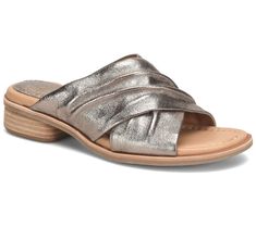 Step up your sunny-day style with these sleek slip-on sandals boasting crisscross straps and open toes to show off that fabulous new pedicure. From Softwalk. Comfy Shoes, Show Off, Cow Leather, Step Up, Slip On Sandal, Sunny Days, Criss Cross, Leather Sandals, Sunnies