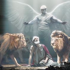 Daniel In The Lion's Den, Jehovah Witness Quotes, Biblical Art, Lion Of Judah, Jehovah's Witnesses, Jesus Pictures, Bible Art