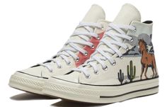 Converse Chuck 70 High 'Twisted Resort - Old Western Sunset' 169821C - KICKS CREW Western Converse, Cowgirl Shoes, Western Sunset, B Day Gifts, Country Shoes, Cowgirl Stuff, Simple Outfits For School, Cowgirl Accessories, Custom Shoes Diy