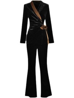 Washing instructions: Dry Clean Only Composition: Natural fiber, Polyester, Cotton Designer Style ID : GC51216632 Black Velvet Suit, Fashion Fairytale, Latest Designer Dresses, Velvet Suit, Top Pants Set, Designer Style, Fashion Pants, Jacket Dress, Pants Set