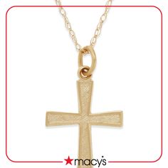 in stock Fine Jewelry Tarnish Resistant Cross Pendant, 14k Gold Cross Jewelry For Anniversary, 14k Gold Cross Pendant Jewelry For Anniversary, 14k Gold Cross Jewelry With Diamond Cut, Fine Jewelry Pendant With Hallmark, 14k Gold Cross Pendant With Diamond Cut, 14k Gold Diamond Cut Cross Pendant Jewelry, Fine Jewelry Hallmark Pendant, 14k Gold Diamond-cut Cross Pendant