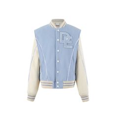 13DE MARZO Light Tube Baseball Jacket Starlight Blue *Clothing with luminous part will be shipped through special route which takes around 2 weeks for delivery. Size Chart ( in CM ) Chest Shoulder Length S 131 49.1 65 M 135 50.5 67 L 141 52.6 70 Sporty Light Blue Outerwear For Streetwear, Light Blue Winter Outerwear For Streetwear, Light Blue Winter Streetwear Outerwear, Blue Baseball Jacket, Light Tube, Blue Clothing, Clothing Men, Women Jacket, Blue Outfit