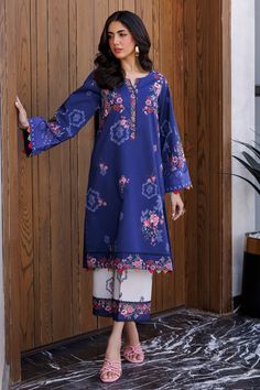 Charizma CPM-4-049 Print Melody RTW 2024 Airline Kameez Design, Blue Floral Print Long Sleeve Lawn Suit, Blue Long Sleeve Sets With All Over Print, Blue Printed Long Sleeve Lawn Suit, Unstitched Blue Lawn Suit With All Over Print, Blue Long Sleeve Lawn Suit With All Over Print, Shalwar Kameez Designs For Women, Eastern Clothes, Rtw 2024