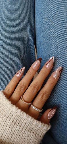 Desain Salon Kuku, Nail Organization, Minimalist Nail, September Nails, Nail Art For Beginners, Trendy Nail, Brown Nails, Orange Nails