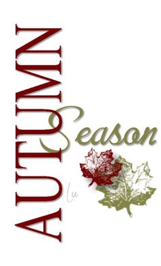 an autumn season card with leaves on it